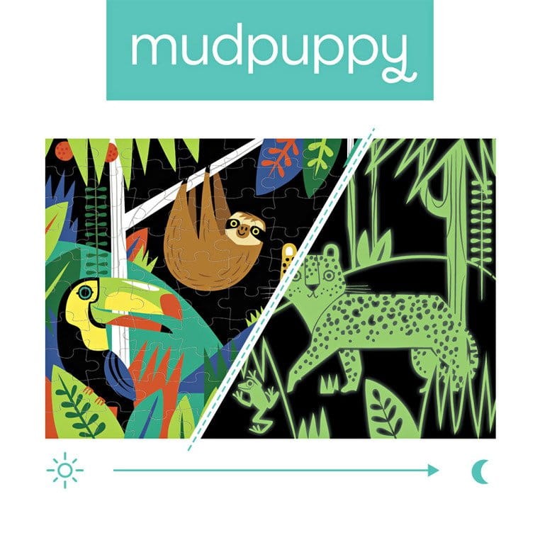 Puzzle świecące w ciemności Las tropikalny 100 el. 5+ Mudpuppy
