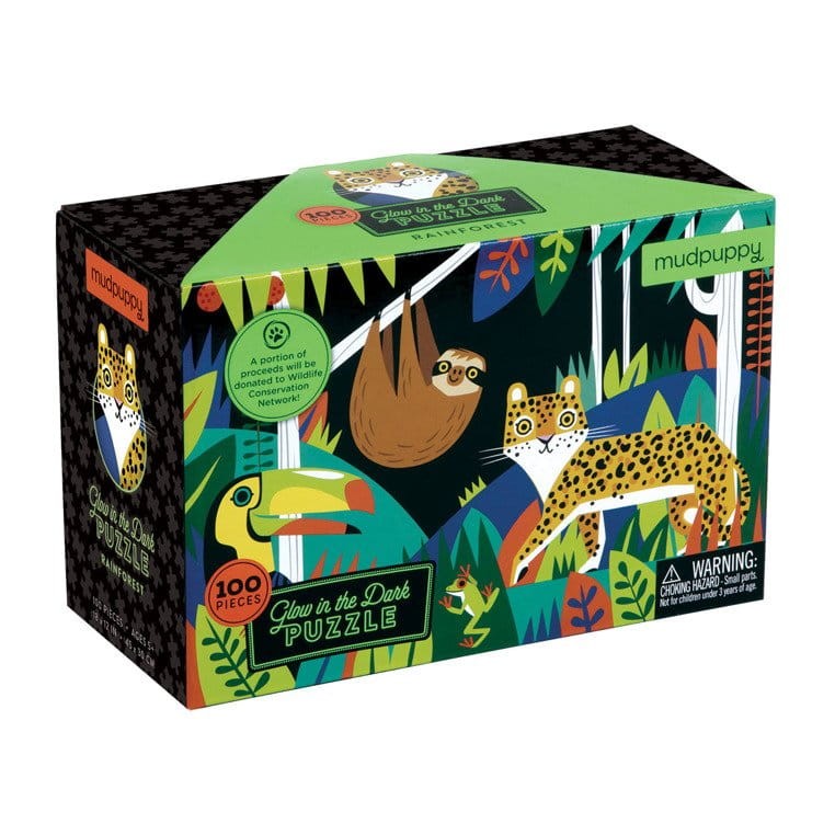 Puzzle świecące w ciemności Las tropikalny 100 el. 5+ Mudpuppy