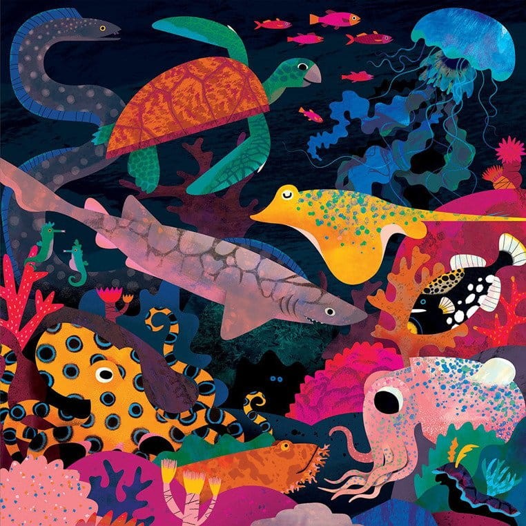 Puzzle rodzinne świecące w ciemności Ocean 500 el. 8+ Mudpuppy