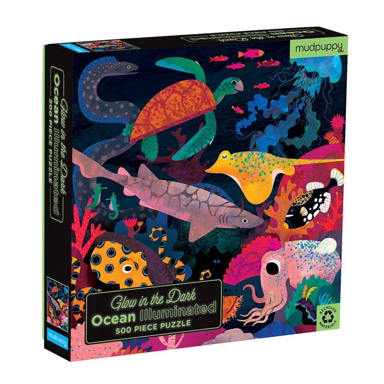 Puzzle rodzinne świecące w ciemności Ocean 500 el. 8+ Mudpuppy