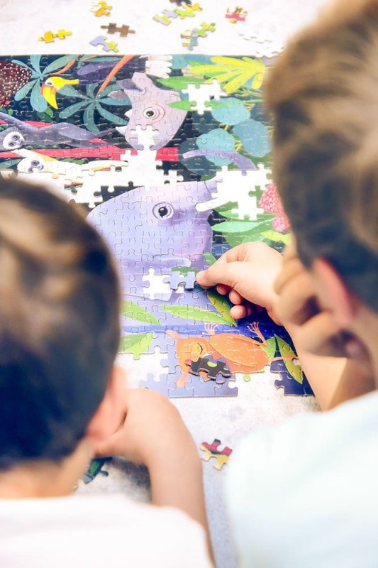 Puzzle rodzinne świecące w ciemności Dżungla 500 el. 8+ Mudpuppy 
