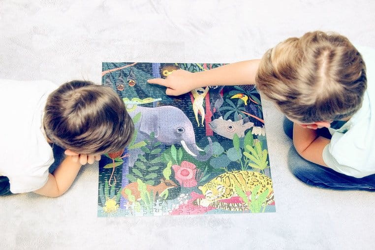 Puzzle rodzinne świecące w ciemności Dżungla 500 el. 8+ Mudpuppy 
