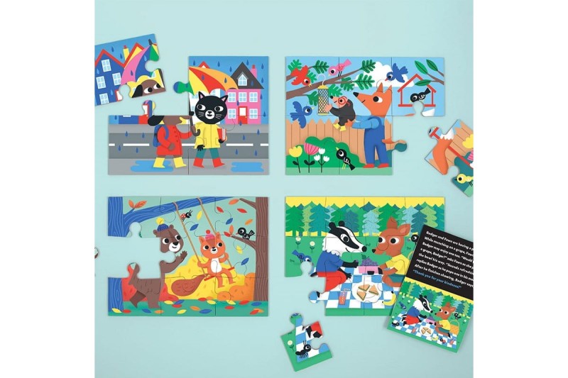 Puzzle progresywne Życzliwość 4, 6, 9 i 12 el. 2+ Mudpuppy