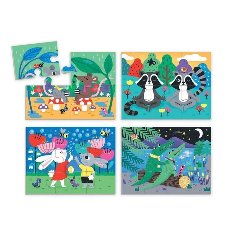 Puzzle progresywne Uważność 4, 6, 9 i 12 el. 2+ Mudpuppy