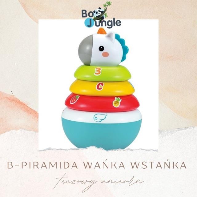 Piramida wańka wstańka tęczowy Unicorn Bo Jungle