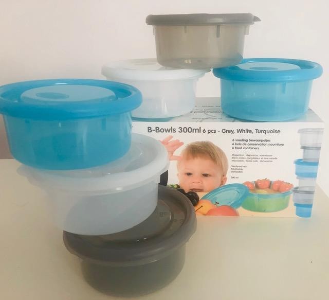 Pojemniki 300 ml ( 6 sztuk) blue-white-grey Bo Jungle