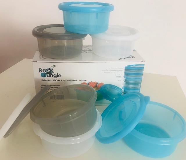 Pojemniki 300 ml ( 6 sztuk) blue-white-grey Bo Jungle