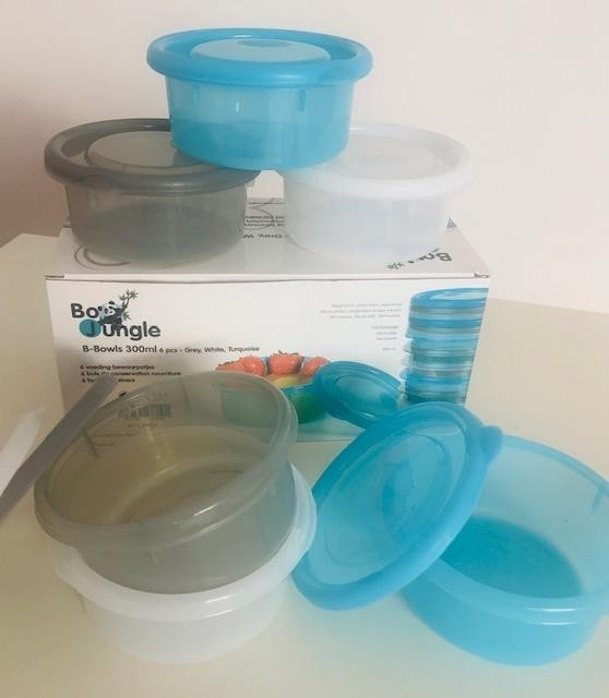 Pojemniki 300 ml ( 6 sztuk) blue-white-grey Bo Jungle