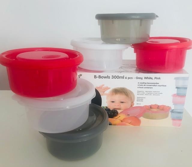 Pojemniki 300 ml ( 6 sztuk) pink-white-grey Bo Jungle