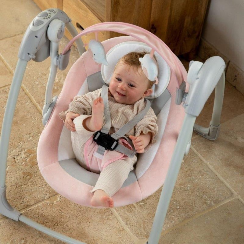 Huśtawka bujaczek Swing Dolphy pink grey Bo Jungle