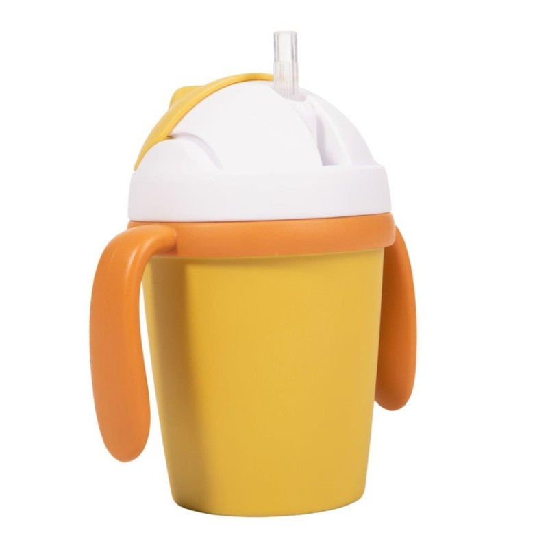 Kubek do picia ze słomką BIOplastik CPLA ochre Bo Jungle