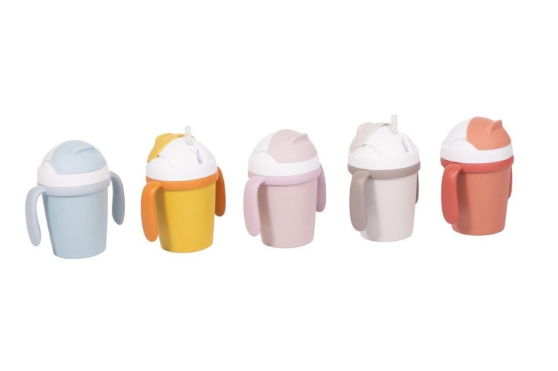 Kubek do picia ze słomką BIOplastik CPLA ochre Bo Jungle