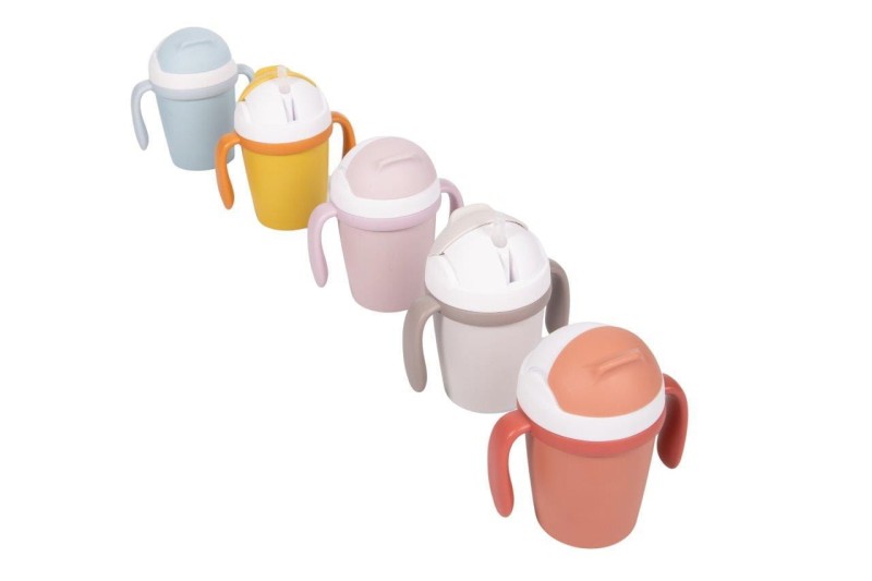 Kubek do picia ze słomką BIOplastik CPLA ochre Bo Jungle