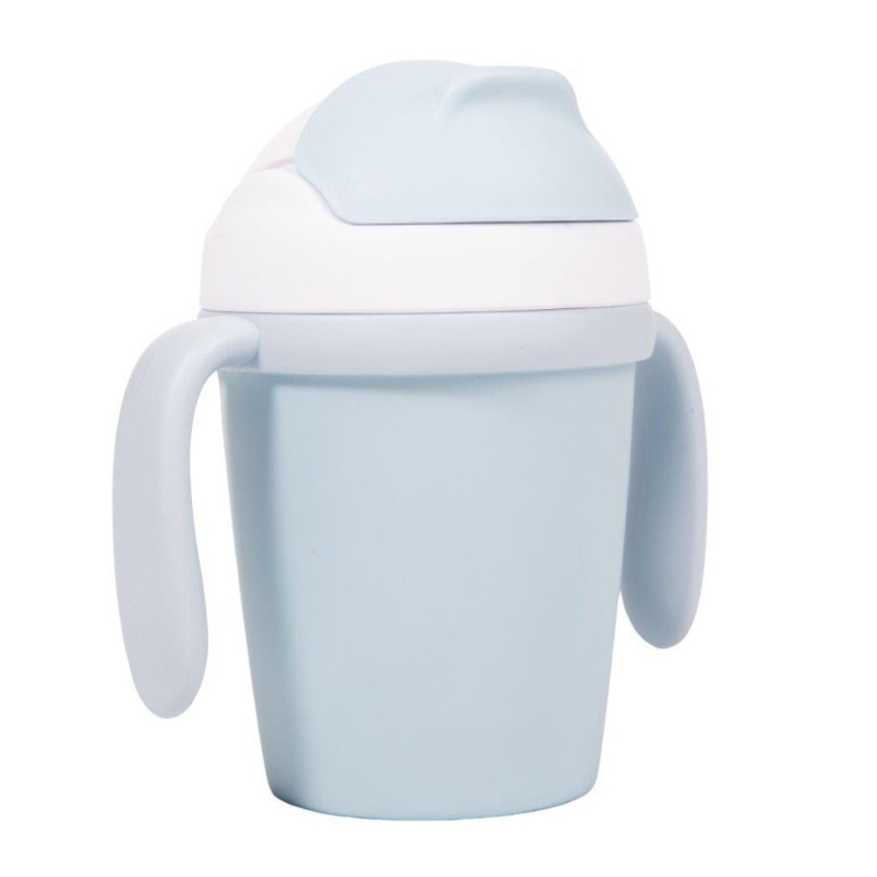 Kubek do picia ze słomką BIOplastik CPLA blue Bo Jungle