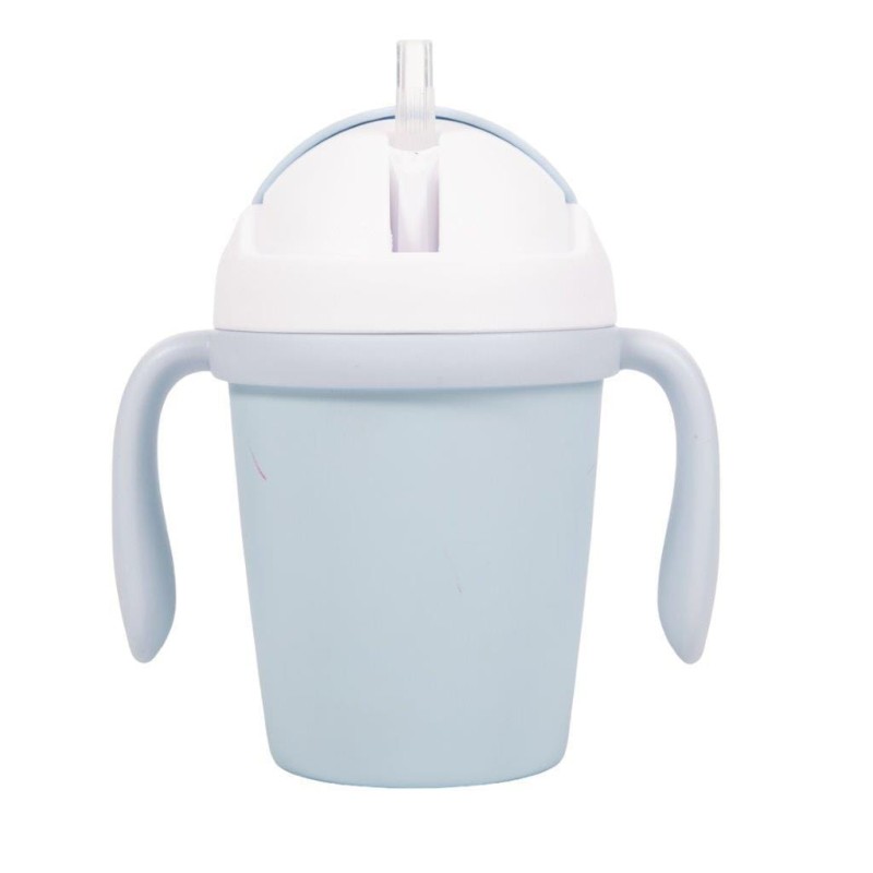 Kubek do picia ze słomką BIOplastik CPLA blue Bo Jungle