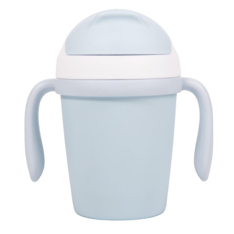 Kubek do picia ze słomką BIOplastik CPLA blue Bo Jungle