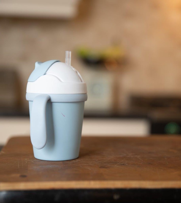 Kubek do picia ze słomką BIOplastik CPLA blue Bo Jungle