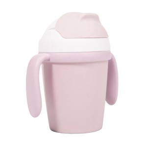 Kubek do picia ze słomką BIOplastik CPLA pink Bo Jungle