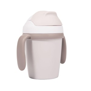 Kubek do picia ze słomką BIOplastik CPLA grey Bo Jungle