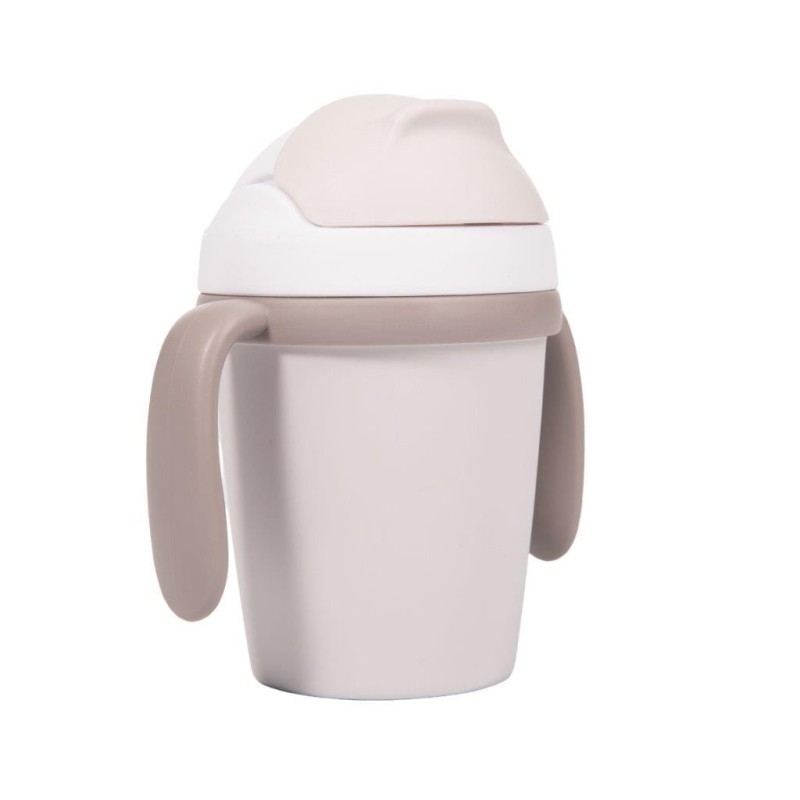 Kubek do picia ze słomką BIOplastik CPLA grey Bo Jungle