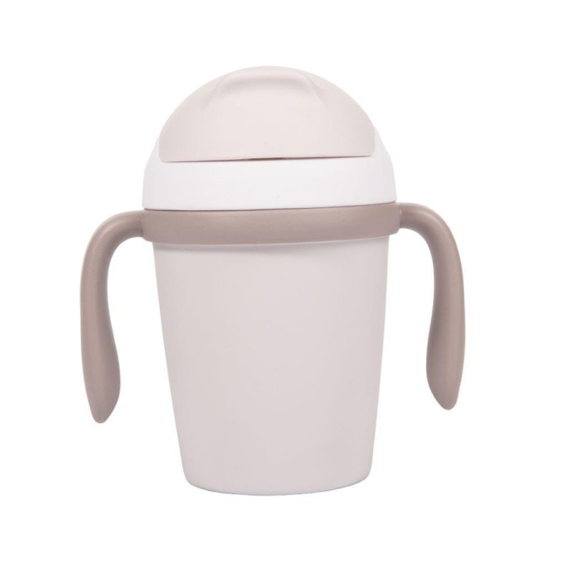 Kubek do picia ze słomką BIOplastik CPLA grey Bo Jungle