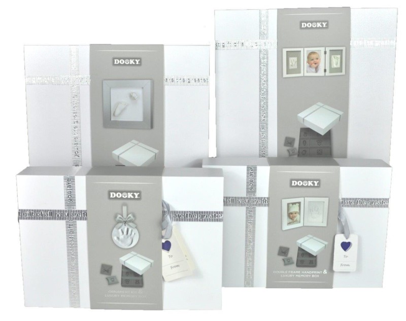 Odcisk bobasa, potrójna ramka i MEMORY BOX Dooky