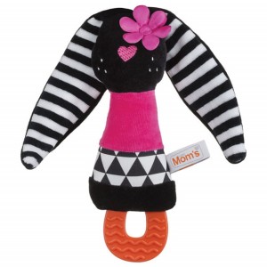 Grzechotka z gryzakiem Króliczka Piszczek Mom's Care