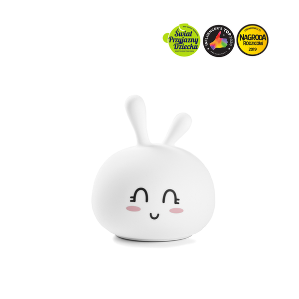 Królik Słodziak Lampka Silikonowa Biała Rabbit & Friends