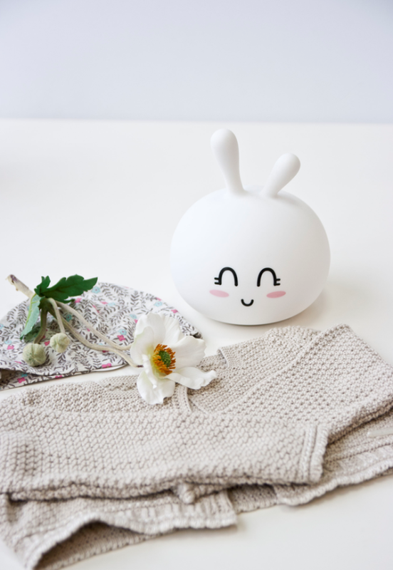 Królik Słodziak Lampka Silikonowa Biała Rabbit & Friends