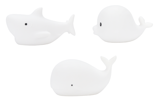 Zestaw MINI MORSKIE Lampki Silikonowe Białe 3 szt. Rabbit & Friends