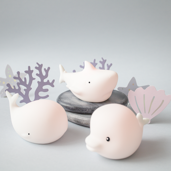 Zestaw MINI MORSKIE Lampki Silikonowe Białe 3 szt. Rabbit & Friends