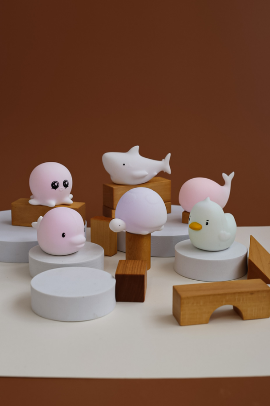 Zestaw MINI MORSKIE Lampki Silikonowe Białe 3 szt. Rabbit & Friends