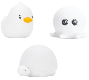 Zestaw MINI WODNE Lampki Silikonowe Białe 3 szt. Rabbit & Friends