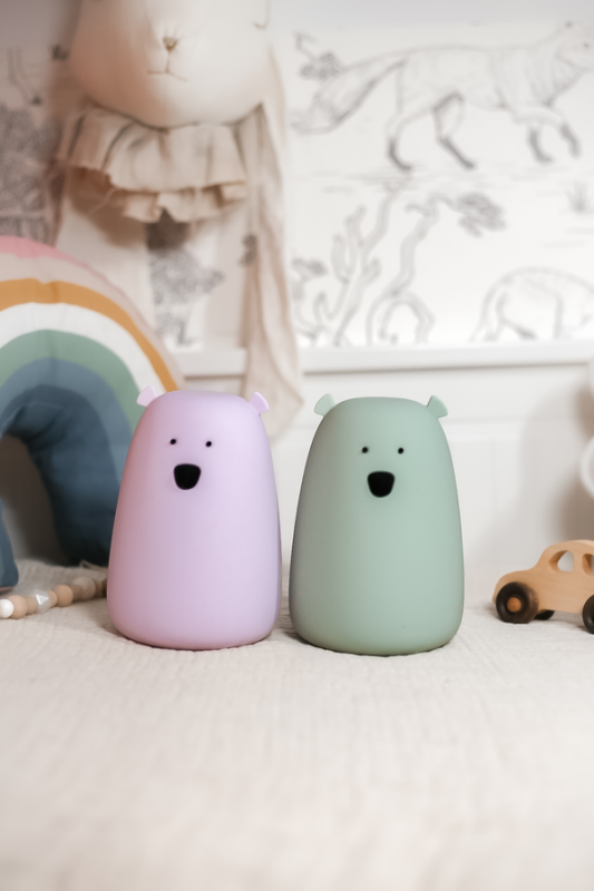 Miś Duży Lampka Silikonowa Kolor Lawendowy Rabbit & Friends