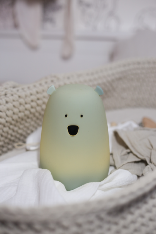 Miś Duży Lampka Silikonowa Kolor Szałwiowy Rabbit & Friends
