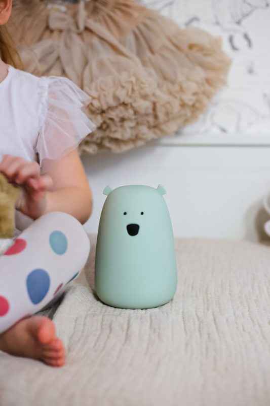 Miś Duży Lampka Silikonowa Kolor Szałwiowy Rabbit & Friends