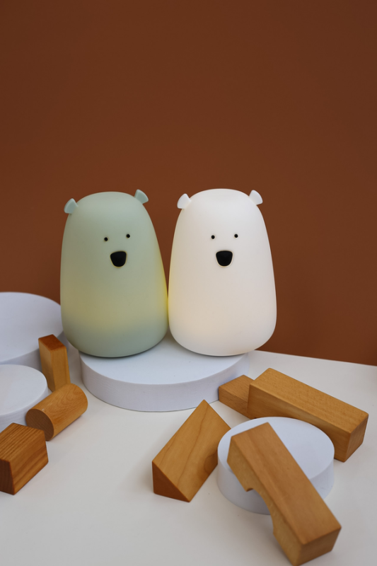 Miś Duży Lampka Silikonowa Kolor Szałwiowy Rabbit & Friends