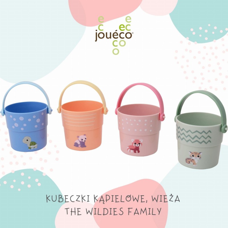 Kubeczki Kąpielowe Wieża The Wildies Family 4 szt Joueco
