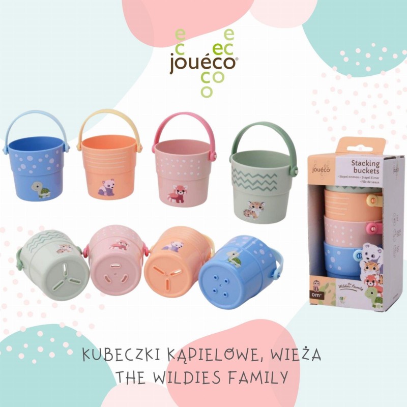 Kubeczki Kąpielowe Wieża The Wildies Family 4 szt Joueco