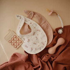 Śliniaki Muślinowe 2-Pack Blush/Pink Floral Mushie 