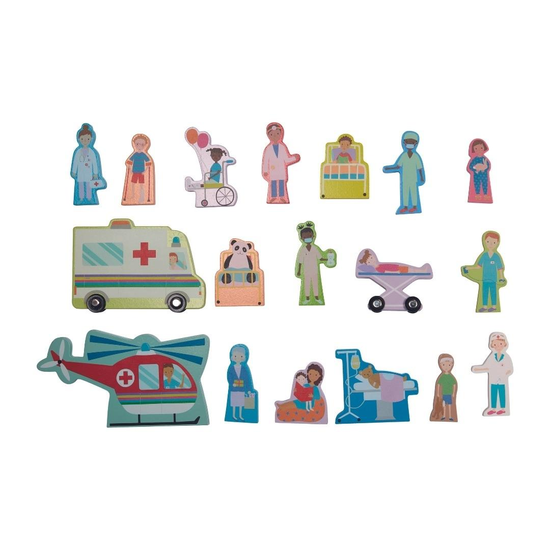 Szczęśliwy Szpital Zestaw z 18 figurkami Floss & Rock