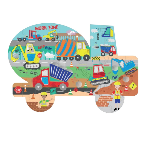 Na Budowie Puzzle 40 elementów Floss & Rock
