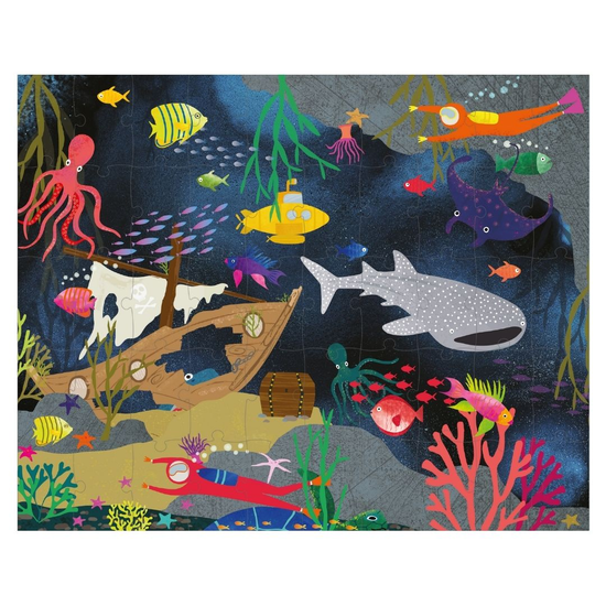Podwodny Świat Magiczne Puzzle 50 elementów Floss & Rock