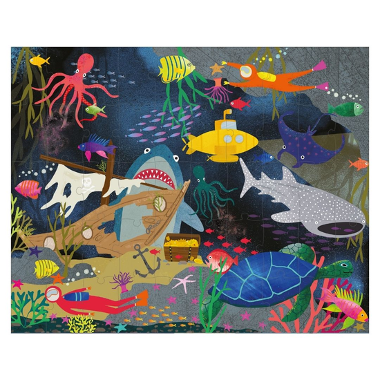 Podwodny Świat Magiczne Puzzle 50 elementów Floss & Rock