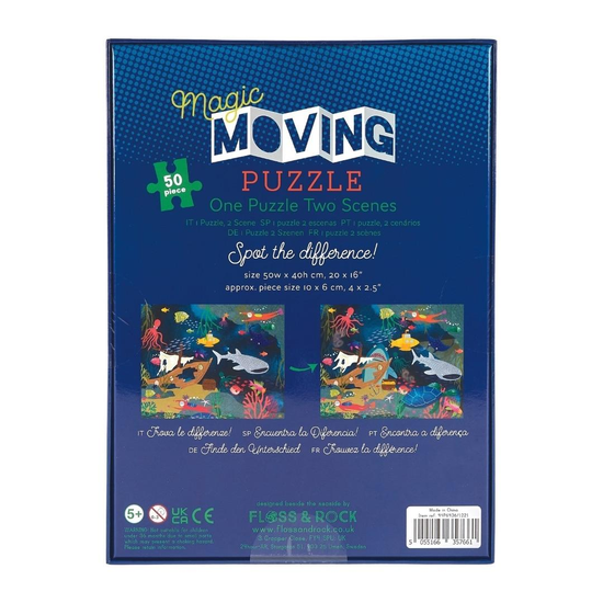 Podwodny Świat Magiczne Puzzle 50 elementów Floss & Rock