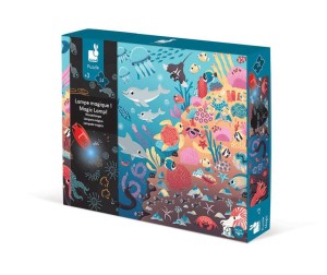 Świecące Puzzle z Mini-lampką UV Ocean 24 Elementy 3+ Janod
