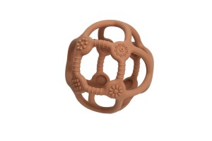 Silikonowa piłeczka gryzak terracota Bo Jungle