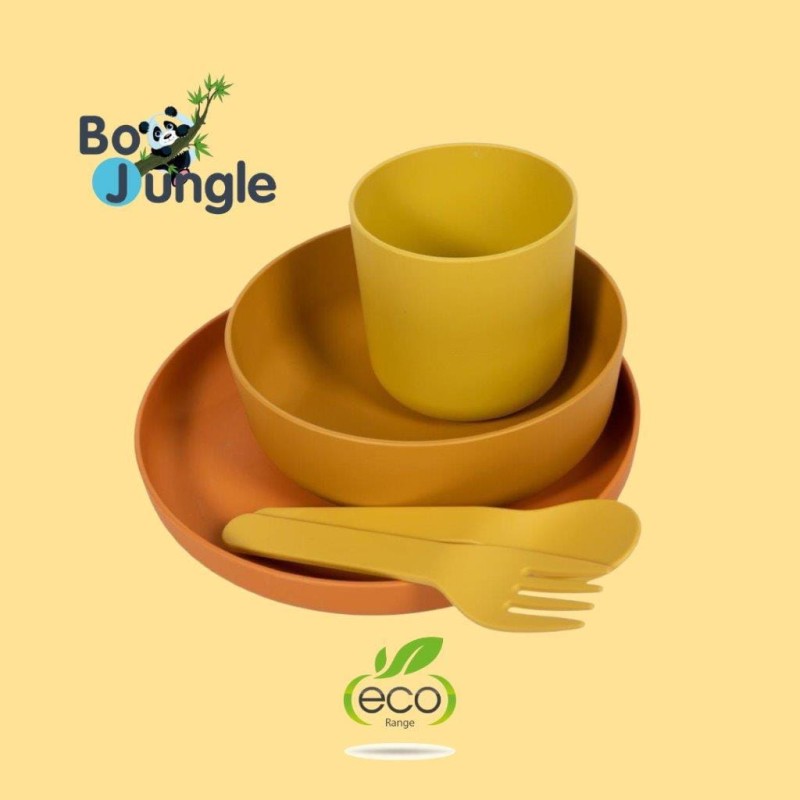 Zestaw naczyń 5 elem. BIOplastik CPLA ochre Bo Jungle