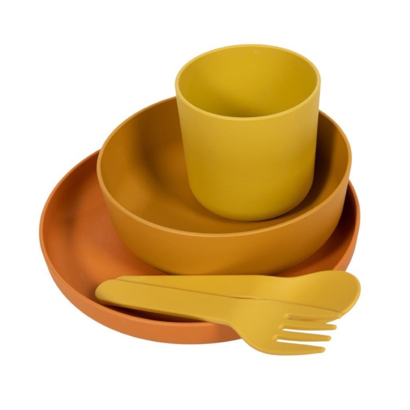 Zestaw naczyń 5 elem. BIOplastik CPLA ochre Bo Jungle