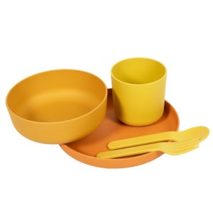 Zestaw naczyń 5 elem. BIOplastik CPLA ochre Bo Jungle